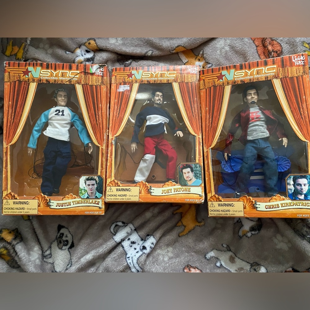 NSYNC doll marionette Justin Timberlake Joey Fatone Chris Kirkpatrick